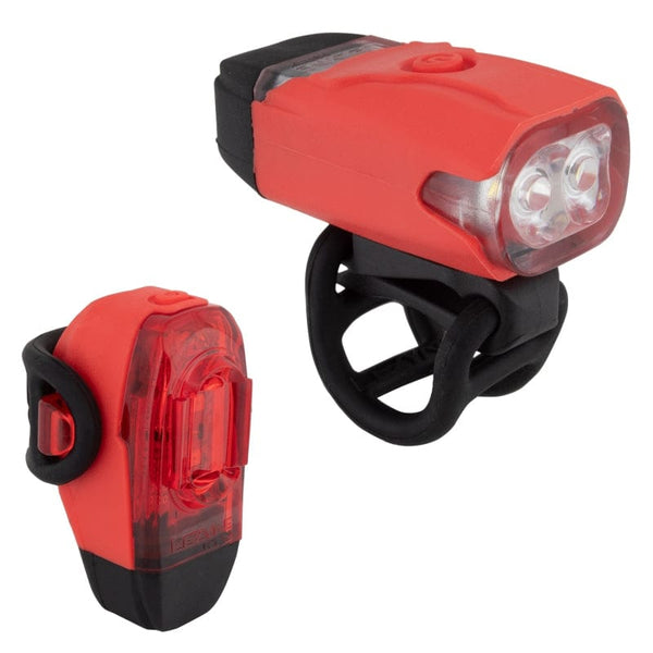 Lezyne Lights Lezyne KTV Drive Combo Red 6F/6R Combo Strap/Clip USB 200/10