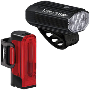 Lezyne Lights Lezyne Lite Drive 1200+/Strip Drive Pro 400+ Headlight/Taillight Set - Black
