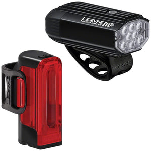 Lezyne Lights Lezyne MicroDrive 800+/Strip Drive 300+ Headlight/Taillight Set -  Black
