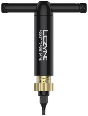 Lezyne Torque Wrench Lezyne Pocket Torque Drive Torque Wrench - 2-6 Nm 2.5 3 4 5MM T20 AND T25 BITS With Storage Case BLK