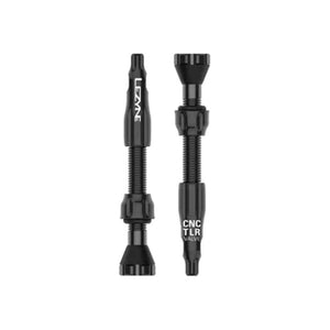 Lezyne Tubeless Valves Lezyne CNC TLR Tubeless Valve 44mm Black Pair