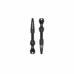 Lezyne Tubeless Valves Lezyne CNC TLR Tubeless Valve Pro 44mm Black Pair
