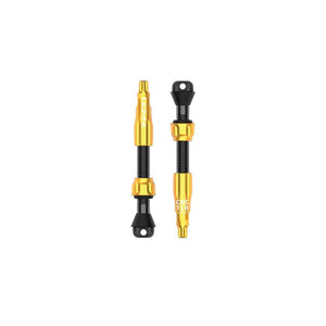 Lezyne Tubeless Valves Lezyne CNC TLR Tubeless Valve Pro 44mm Gold Pair