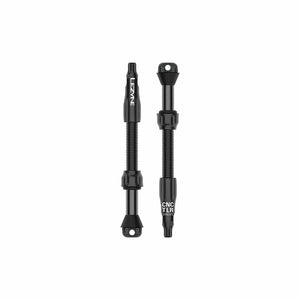 Lezyne Tubeless Valves Lezyne CNC TLR Tubeless Valve Pro 60mm Black Pair
