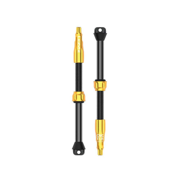 Lezyne Tubeless Valves Lezyne CNC TLR Tubeless Valve Pro 60mm Gold Pair