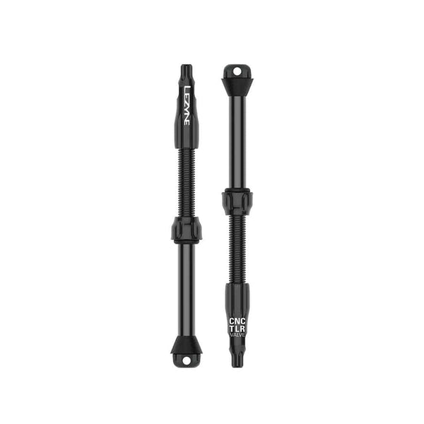 Lezyne Tubeless Valves Lezyne CNC TLR Tubeless Valve Pro 80mm Black Pair