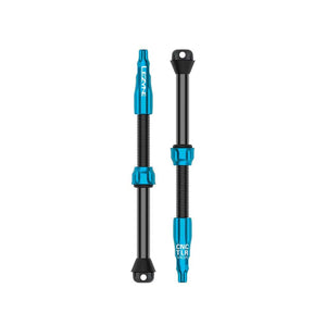 Lezyne Tubeless Valves Lezyne CNC TLR Tubeless Valve Pro 80mm Blue Pair