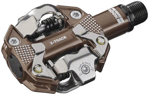 LOOK Pedals Brown (Gravel Edition Bronze) LOOK X-TRACK Pedals - Dual Sided Clipless, Chromoly, 9/16"