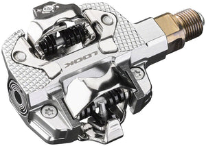 LOOK Pedals LOOK X-TRACK Single Power Pedals - Dual Sided Clipless Chromoly  9/16" Silver