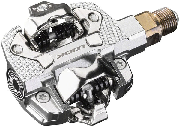 LOOK Pedals LOOK X-TRACK Single Power Pedals - Dual Sided Clipless Chromoly  9/16" Silver