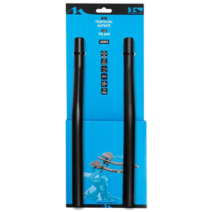 M-Wave Clip on Aero TT Bars M-Wave Aero F Clip=on Handlebar Aluminum Black 31.8mm clamp with 25.4mm adapters