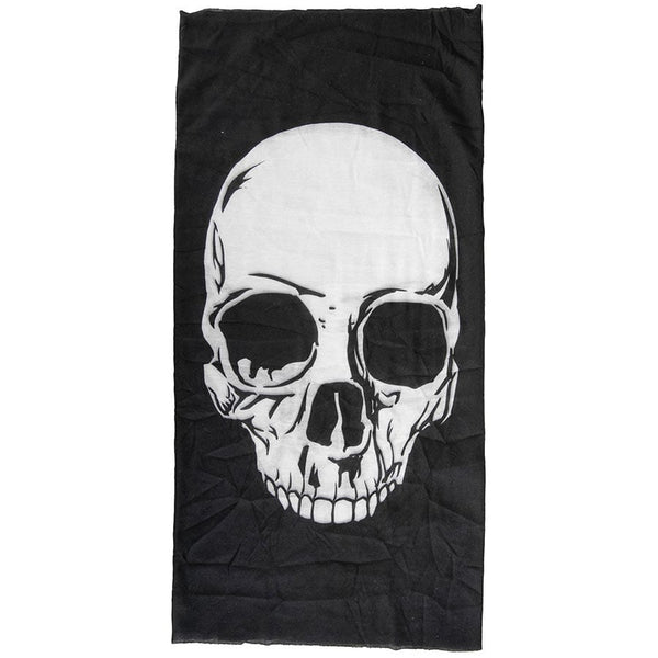 M-Wave Headwear M-Wave Seamless Bandana Black/White Skull