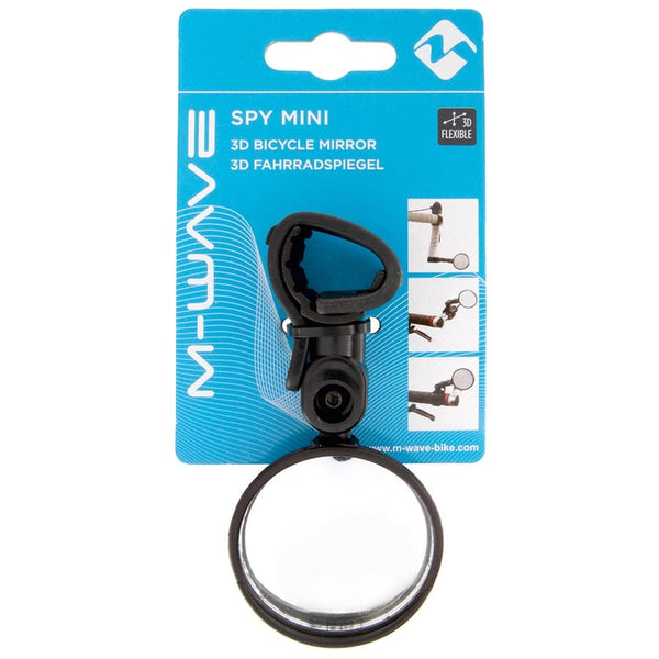 M-Wave Mirrors M-Wave Spy Mini Short Mirror Mount: Handlebar
