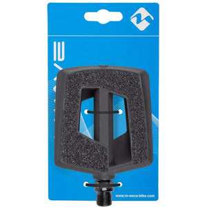 M-Wave Pedals M-Wave Steady Flat Pedals Body: Plastic Spindle: Boron Steel 9/16'' Black Pair