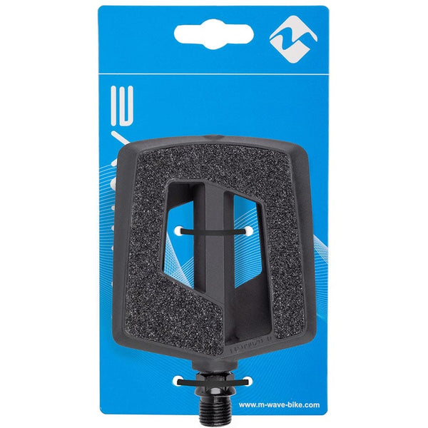 M-Wave Pedals M-Wave Steady Flat Pedals Body: Plastic Spindle: Boron Steel 9/16'' Black Pair