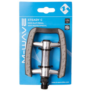 M-Wave Recreational Pedals M-Wave Steady C Pedals Body: Plastic Spindle: Cr-Mo 9/16'' Silver Pair
