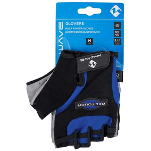 M-Wave Short Finger Gloves M-Wave Gel-Tight Half Short Finger Gloves Blue L Pair