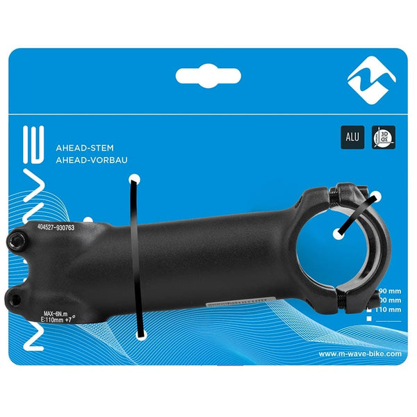 M-Wave Threadless Stems 110Mm M-Wave ST-M3.1 Stem Diameter: 28.6mm, Steerer: 1-1/8'' ±7° Black