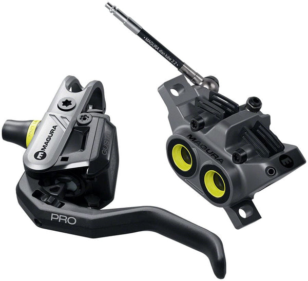Magura Disc Brake & Lever Magura Gustav Pro Disc Brake Lever - Front Rear Post Mount 4-Piston BLK/Anthracite Gray