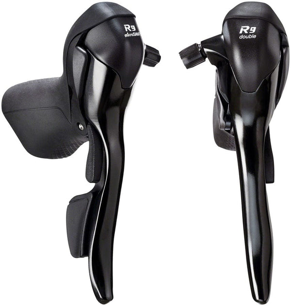 microSHIFT Brake/Shift Lever - Drop Bar Double microSHIFT R9 Drop Bar Brake/Shift Lever Set - 9-Speed, Shimano Compatible