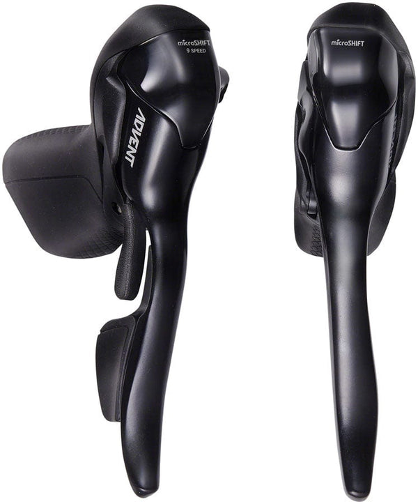 microSHIFT Brake/Shift Lever - Drop Bar microSHIFT ADVENT Drop Bar Shifter Lever Set - 1x9 Speed BLK ADVENT Compatible Only