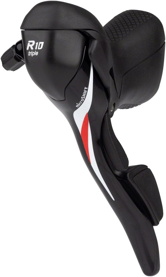 microSHIFT Brake/Shift Lever - Drop Bar Triple / Black microSHIFT R10 Left Drop Bar Shift Lever - Shimano Compatible