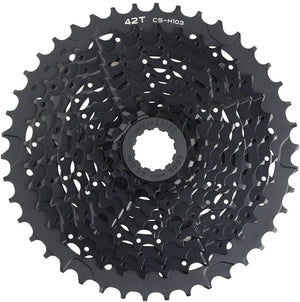 microSHIFT Cassettes and Cogs microSHIFT ADVENT X E-Series Cassette - 10 Speed 11-42t BLK ED Coated Alloy Outer Cog