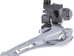 microSHIFT Drivetrain microSHIFT Sword Front Derailleur - 10-Speed, Double, 46-52t Max Ring, 31.8/34.9mm Band Clamp, Sword Compatible,FD-G7020-B