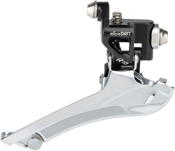 microSHIFT Front Derailleurs and Parts Braze-On / Double 56T Max microSHIFT R10 Front Derailleur