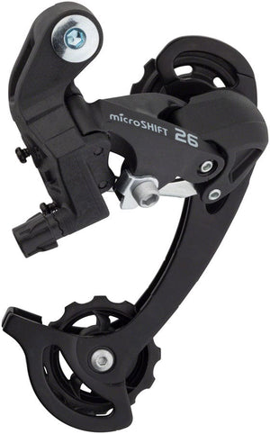 microSHIFT Rear Derailleurs Long microSHIFT M26 Rear Derailleur - 7/8 Speed, Black