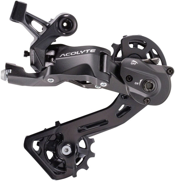 microSHIFT Rear Derailleurs microSHIFT Acolyte SpringLock Rear Derailleur - 8 Speed Medium Cage BLK SpringLock Chain Retention
