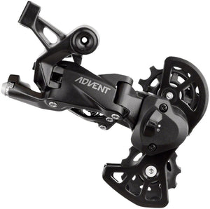 microSHIFT Rear Derailleurs microSHIFT ADVENT Super Short Rear Derailleur - 9 Speed Super Short Cage BLK With Clutch