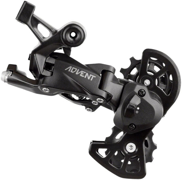 microSHIFT Rear Derailleurs microSHIFT ADVENT Super Short Rear Derailleur - 9 Speed Super Short Cage BLK With Clutch