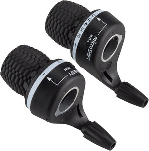 microSHIFT Shifters 6-Speed / MS25 microSHIFT MS25-8 Twist Shifter Set 8-Speed Triple Shimano Compatible