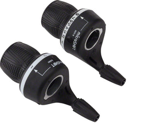 microSHIFT Shifters 8-Speed / MS29 microSHIFT MS25-8 Twist Shifter Set 8-Speed Triple Shimano Compatible