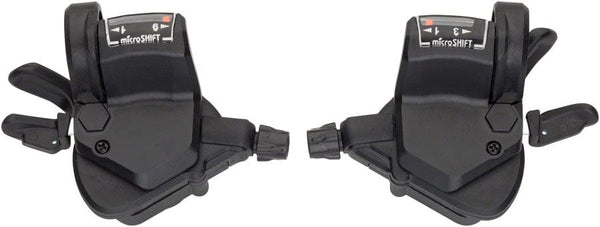 microSHIFT Shifters 9-Speed microSHIFT Mezzo Thumb-Tap Shifters - Shimano Compatible