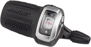 microSHIFT Shifters microSHIFT DS85 Left Twist Shifter Triple Optical Gear Indicator Shimano Compatible