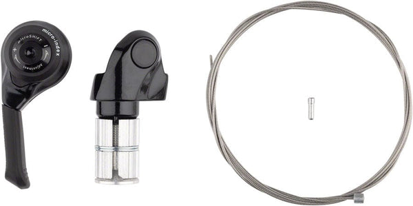 microSHIFT Shifters Mountain microSHIFT Left Bar End Shifters - Double/Triple Friction Shimano Compatible