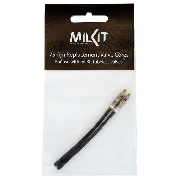 MilKit Tubeless Valves 75Mm MilKit Replacement Valve Cores, Presta