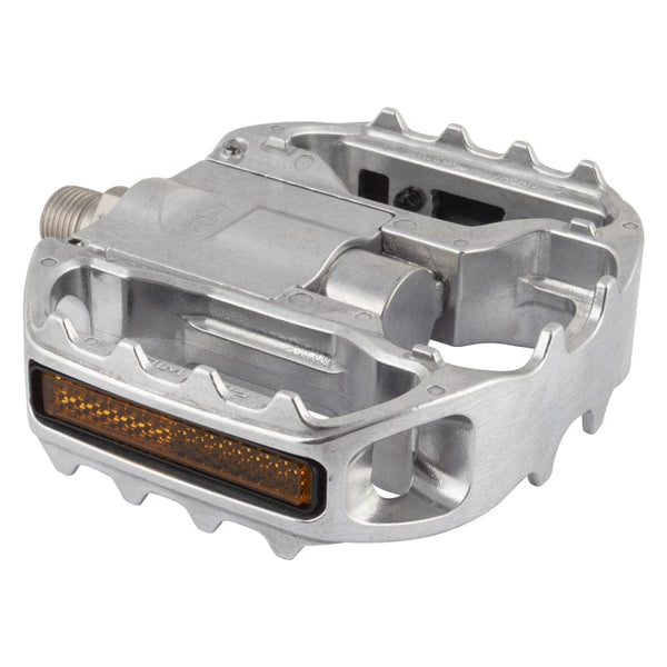Mks Pedals Mks FD-7 Wide Folding 9/16` Cup & Cone Silver Alloy 91x67mm 487g