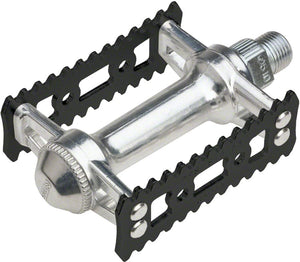 MKS Pedals MKS Sylvan Stream Pedals - Platform Aluminum 9/16" Silver/Black