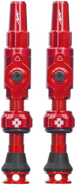 Muc-Off Tubeless Valves Muc-Off Big Bore Lite Tubeless Valve Stems - Medium 35mm Red