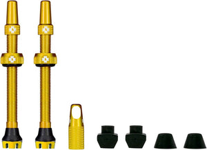 Muc-Off Tubeless Valves Muc-Off V2 Tubeless Valve Kit - Gold 60mm Pair