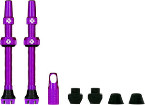 Muc-Off Tubeless Valves Muc-Off V2 Tubeless Valve Kit - Purple 60mm Pair