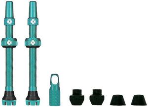 Muc-Off Tubeless Valves Muc-Off V2 Tubeless Valve Kit - Turquoise 60mm Pair