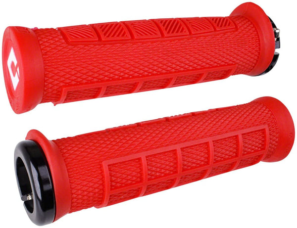 ODI Grips Burnt Red Black ODI Elite Pro V2.1 Grips - Turquoise/Black Lock-On