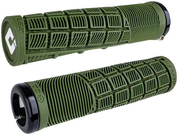 ODI Grips White/Green ODI Reflex v2.1 Lock-On Grips - Black/Black