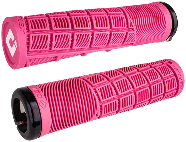 ODI Grips White/Pink ODI Reflex v2.1 Lock-On Grips - Black/Black
