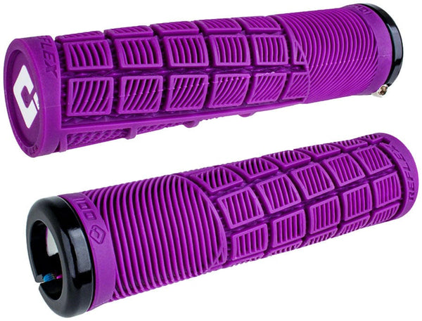 ODI Grips White/Purple ODI Reflex v2.1 Lock-On Grips - Black/Black