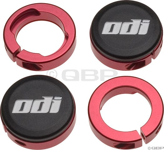ODI Lock-On Grip Clamps Red ODI Lock-Jaw MTB/BMX Grip Clamps